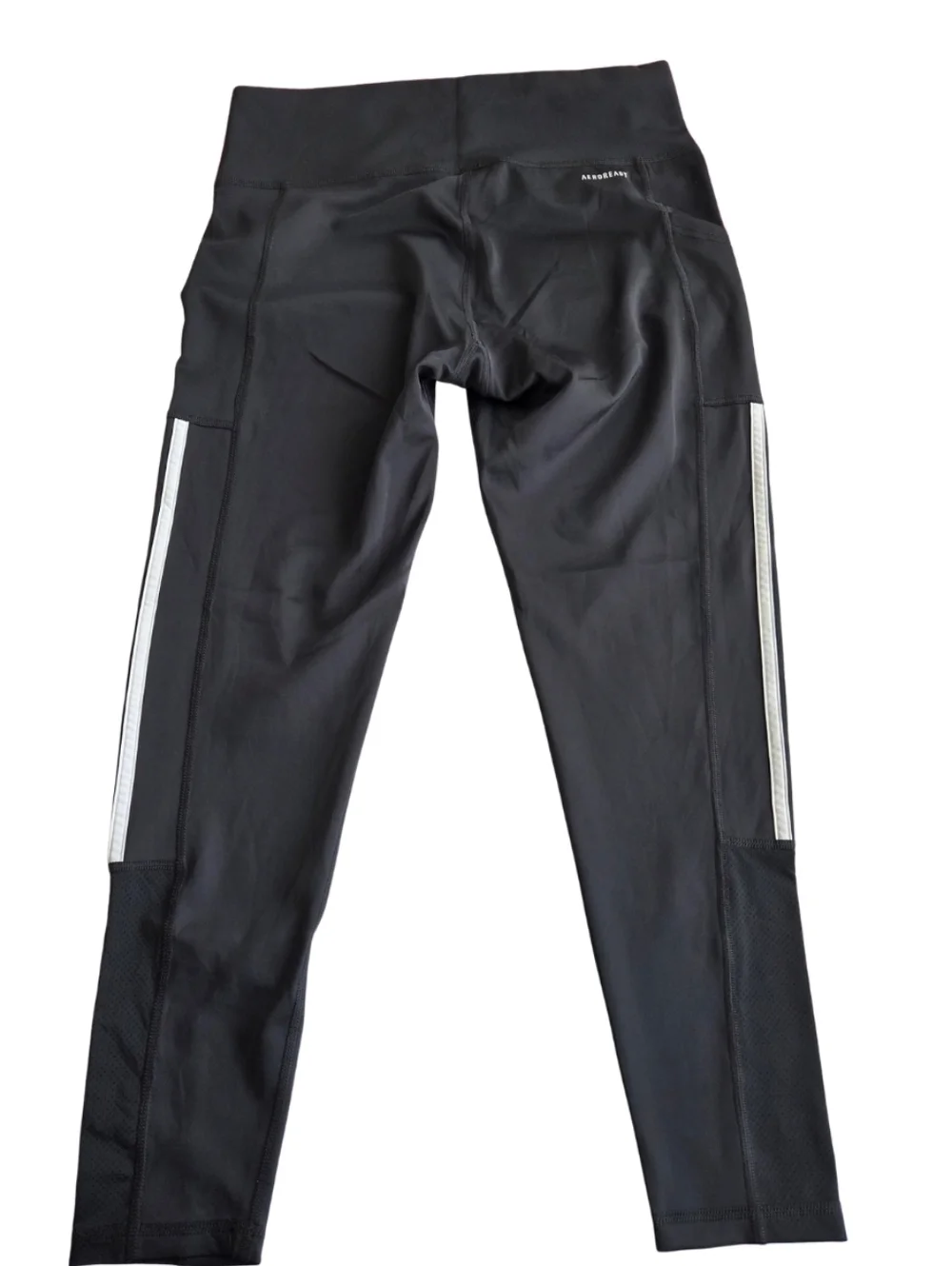 adidas Women's 3-Stripe Tight with Mesh Size L Gray - Picture 4 of 6